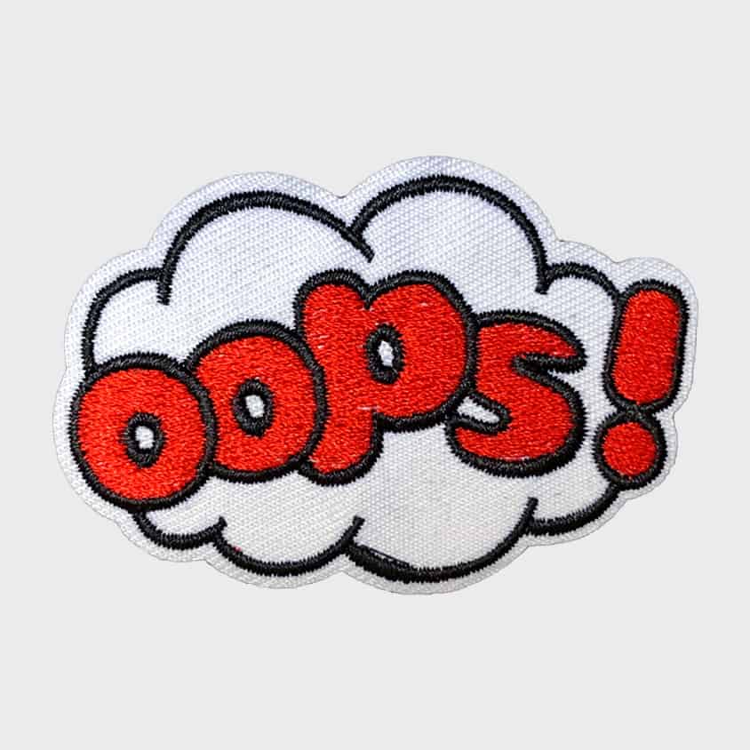 Oops! Iron-On Patch