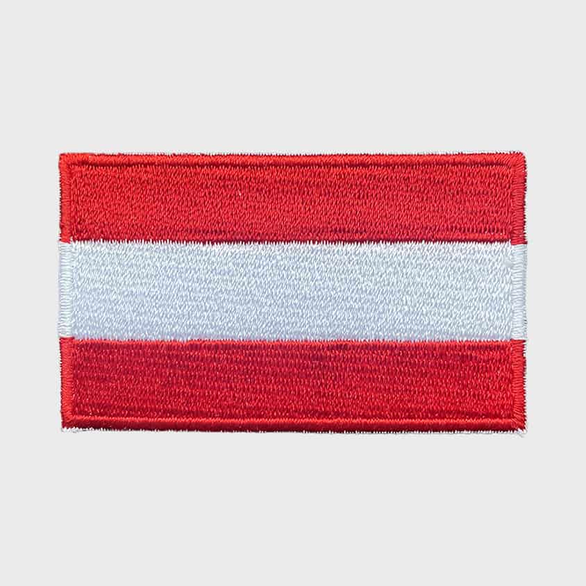 Austrian Flag Iron-On Patch