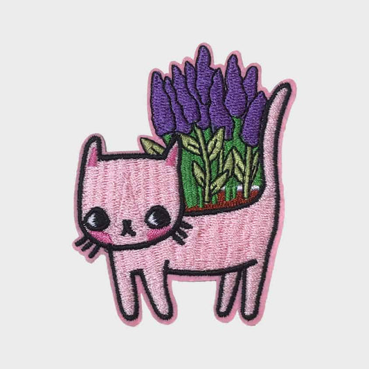 Pink Cat Iron-On Patch
