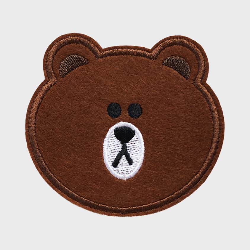 Brown Bear Iron-On Patch