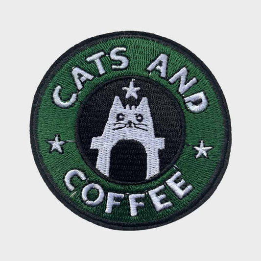 Cats & Coffee Iron-On Patch