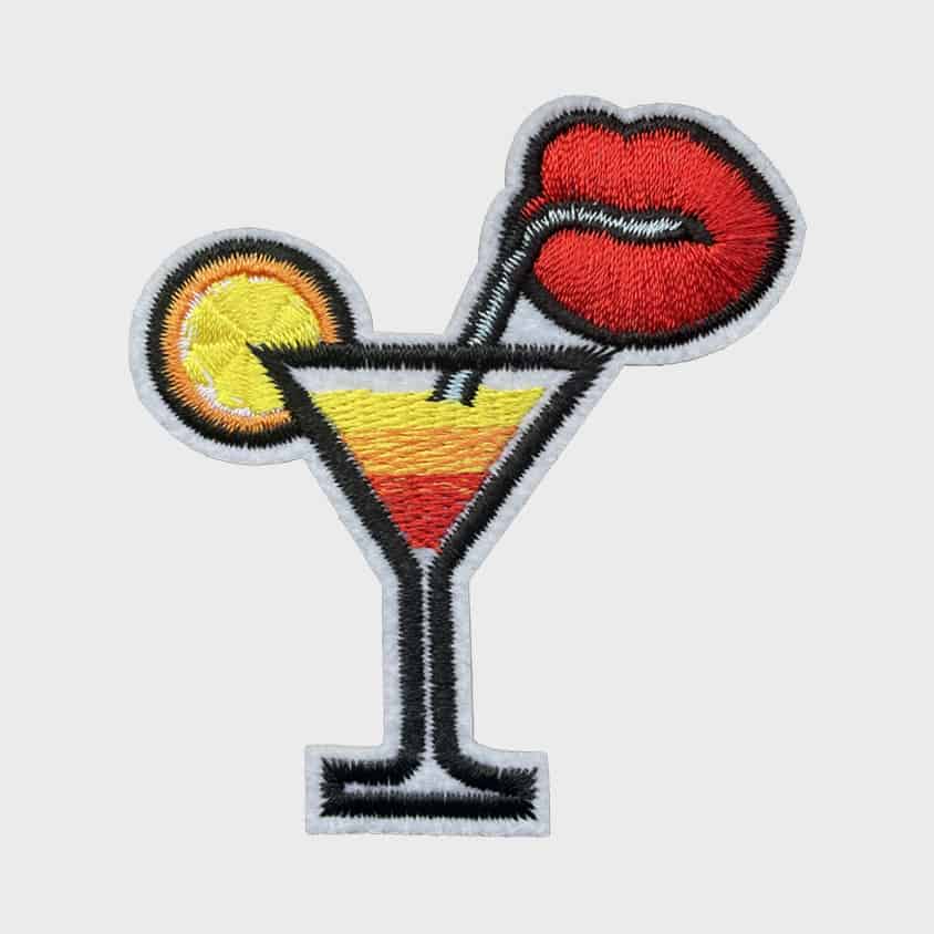 Cocktail Iron-On Patch