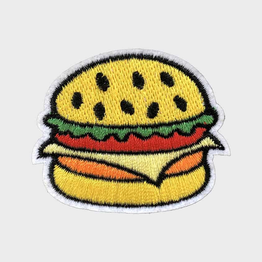 Hamburger Iron-On Patch