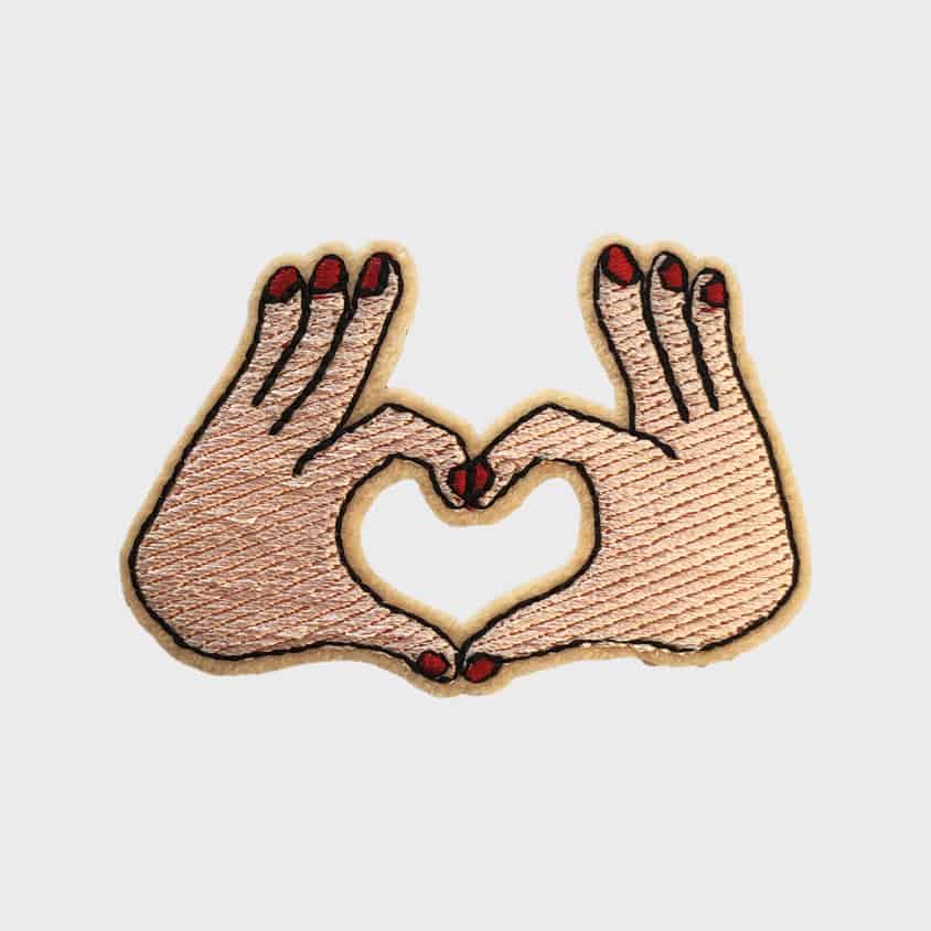 Heart Gesture Iron-On Patch