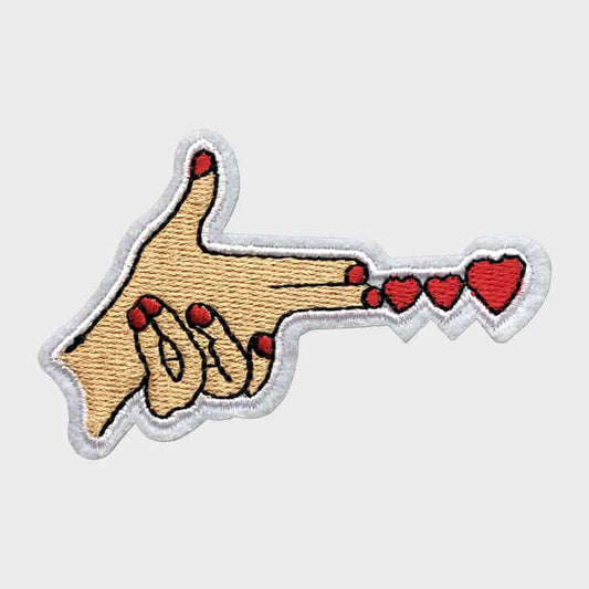 Heart Pistol Iron-On Patch