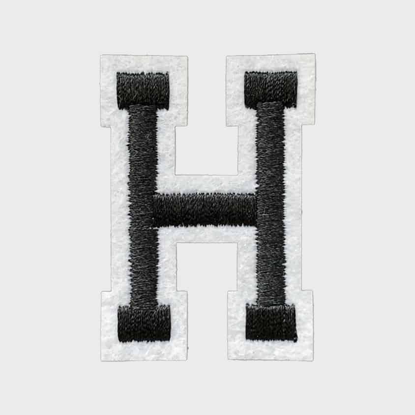 Letter H Iron-On Patch