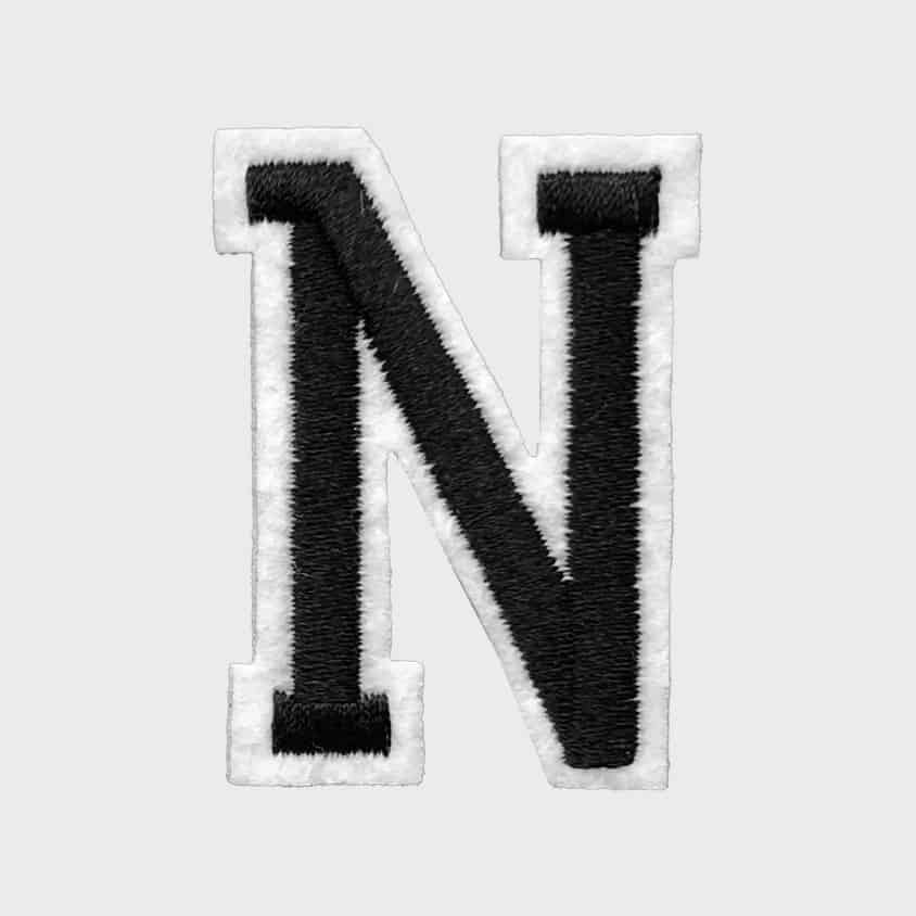 Letter N Iron-On Patch
