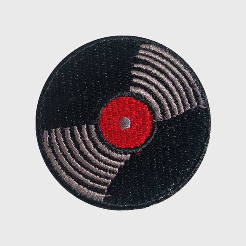 Record Iron-On Patch