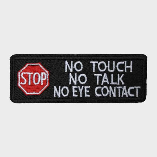 Stop No Touch Iron-On Patch