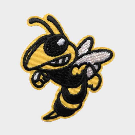 Angry Bee Iron-On Patch