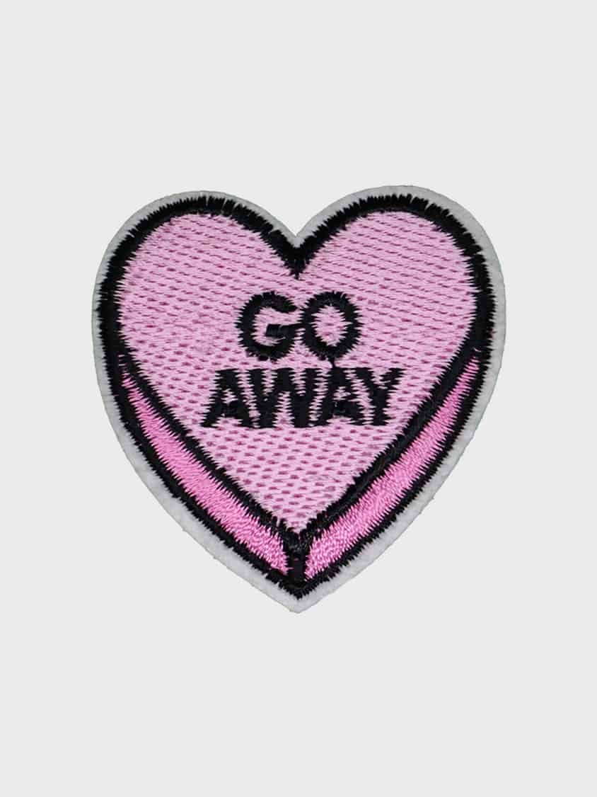 Go away iron-on patch