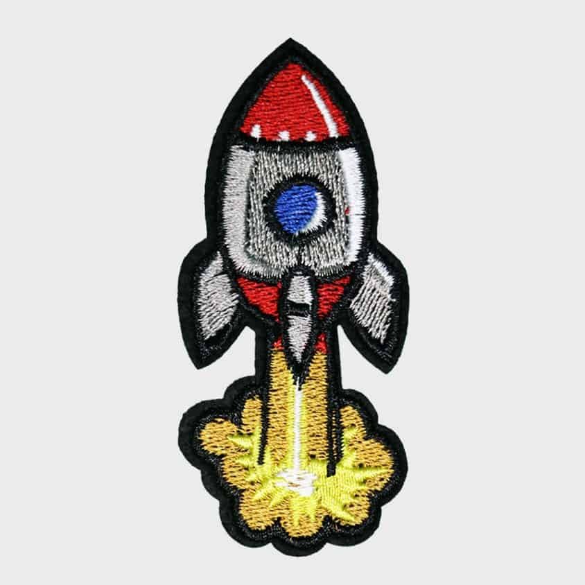 Rocket iron-on patch