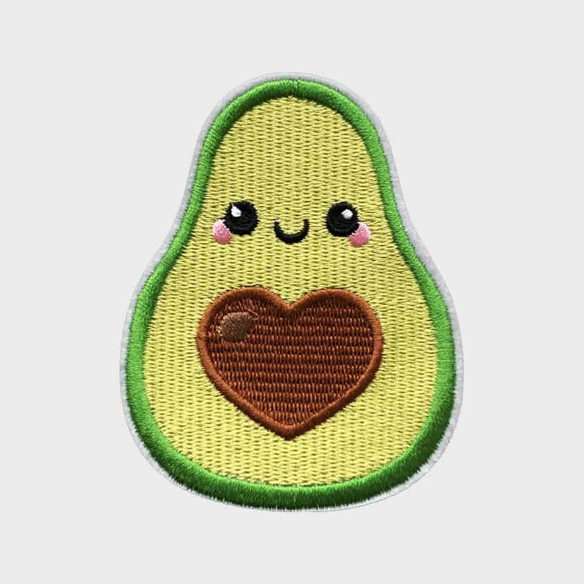 Avocado iron-on patch