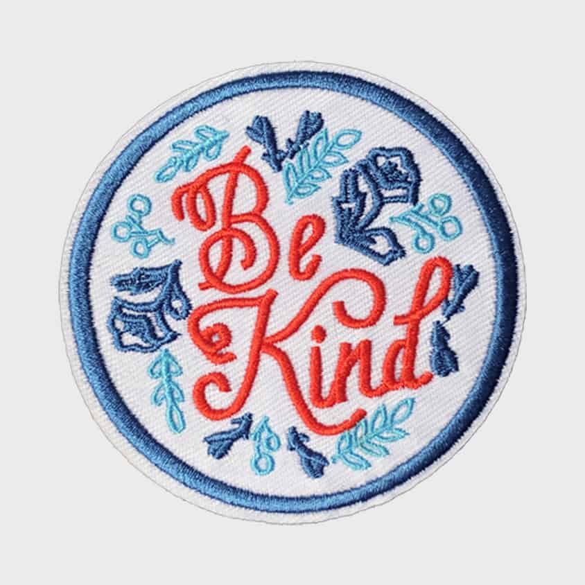 Be Kind iron-on patch