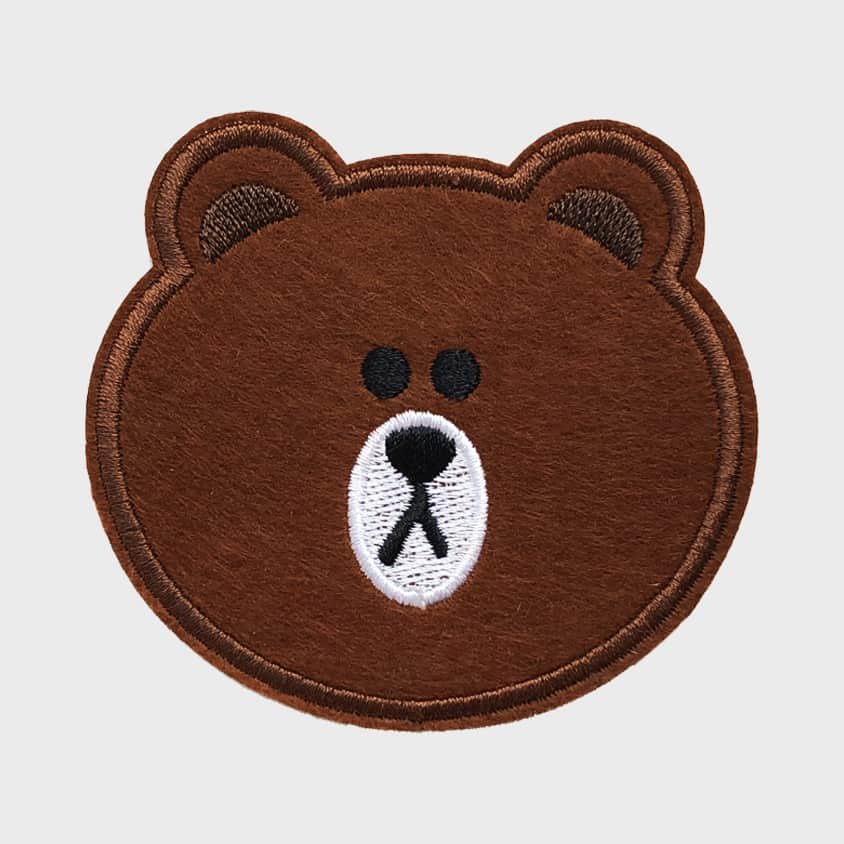 Brown Bear iron-on patch