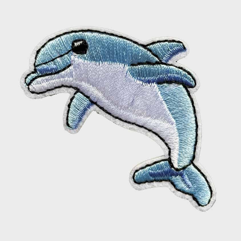 Dolphin iron-on patch
