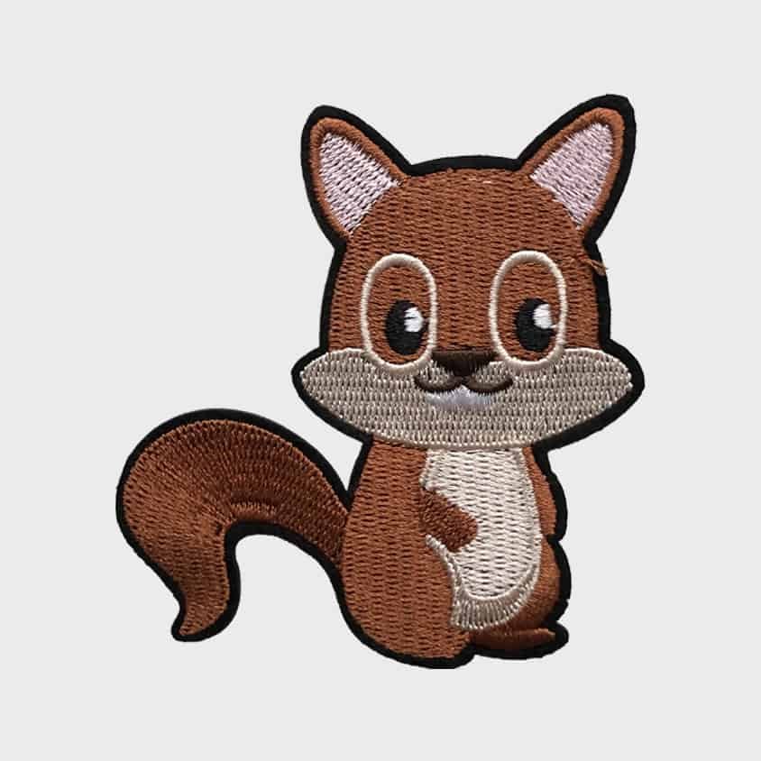 Squirrel iron-on patch