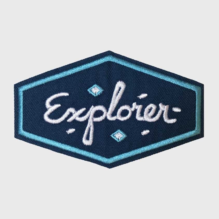 Explorer iron-on patch