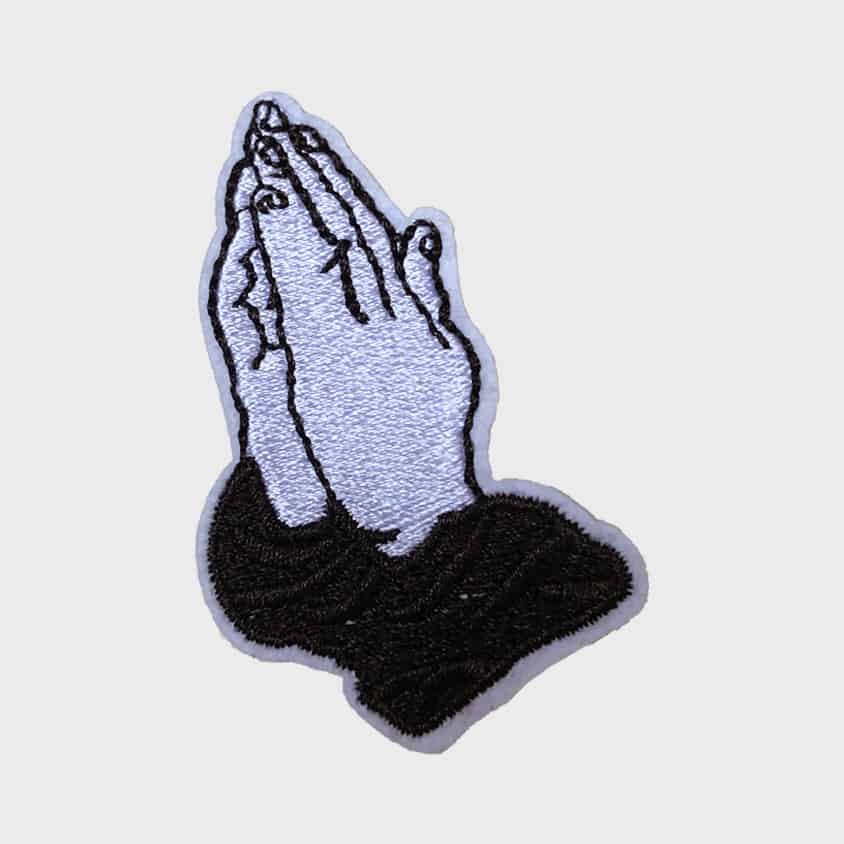 Praying Hands iron-on patch