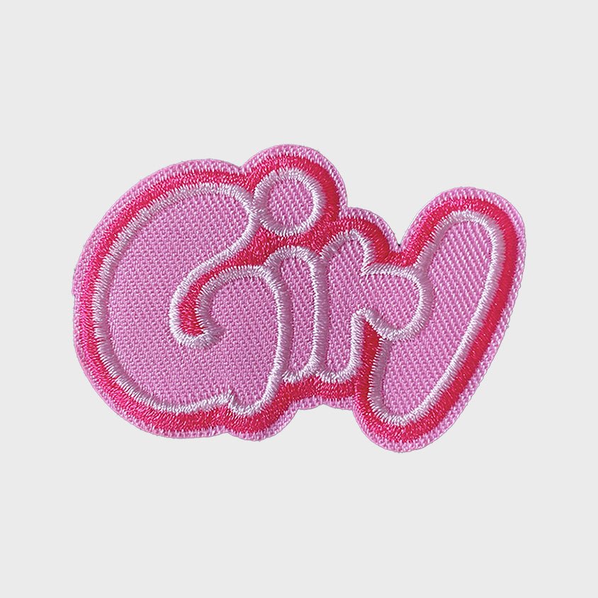 Pink Girl iron-on patch