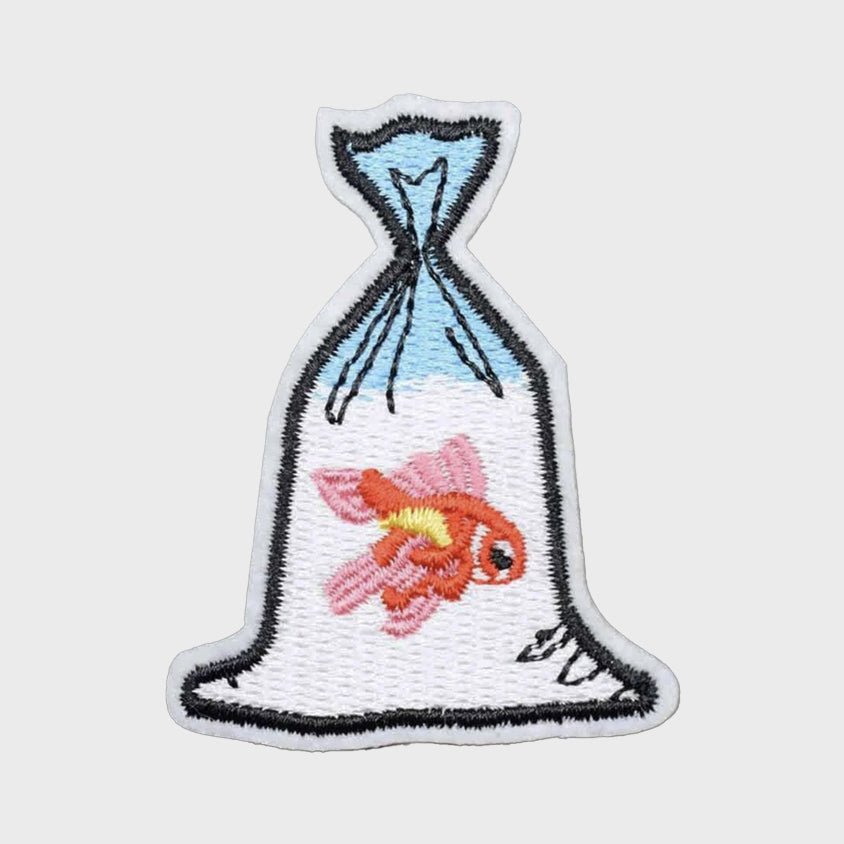 Goldfish iron-on patch