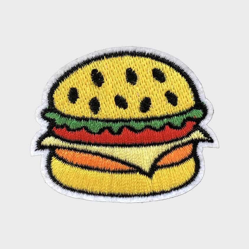 Hamburger iron-on patch