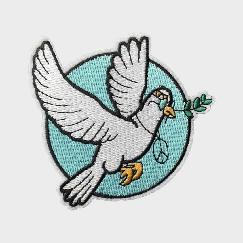 Peace Pigeon iron-on patch