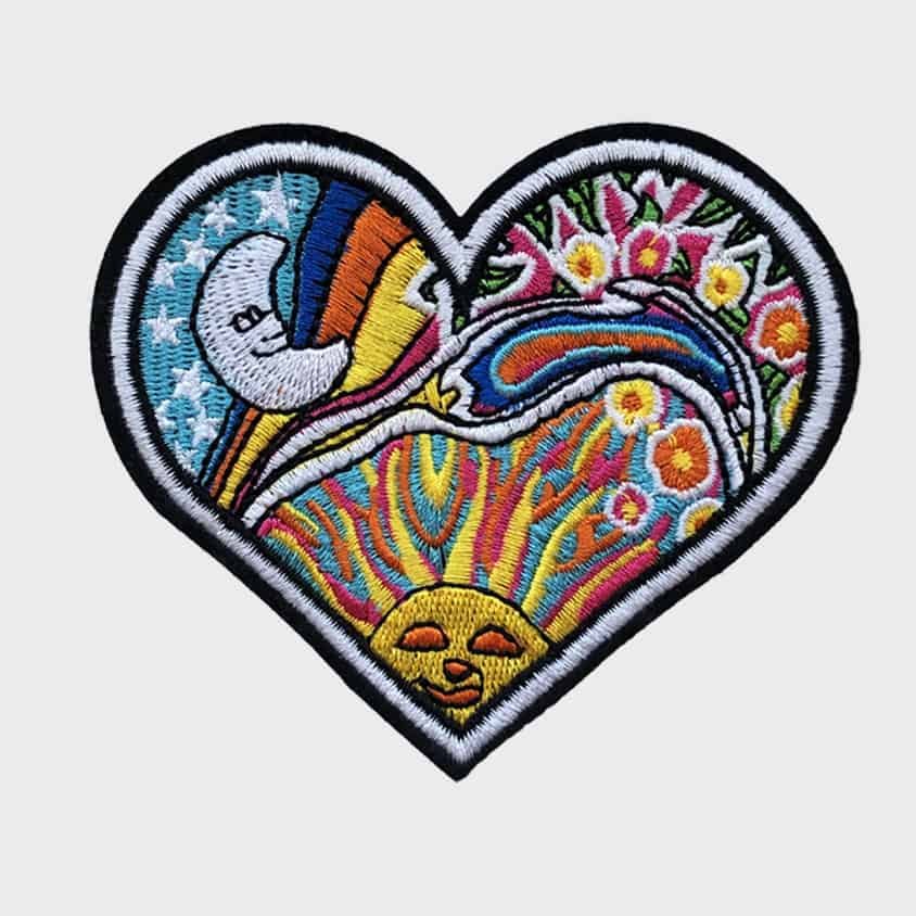 Colorful Heart iron-on patch