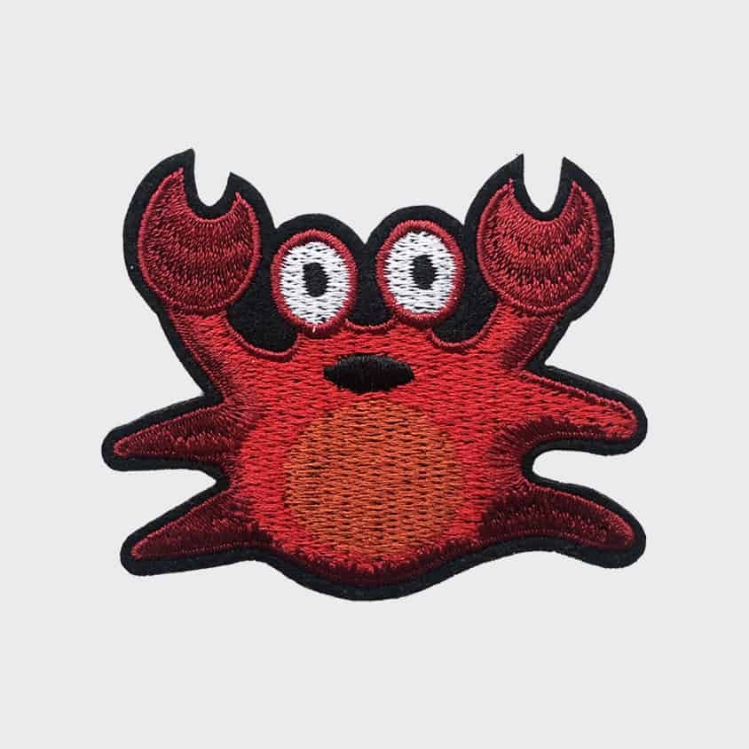Crab iron-on patch