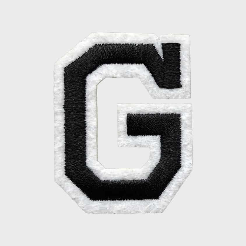 Letter G iron-on patch