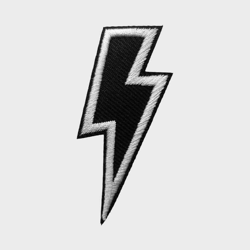 Lightning iron-on patch