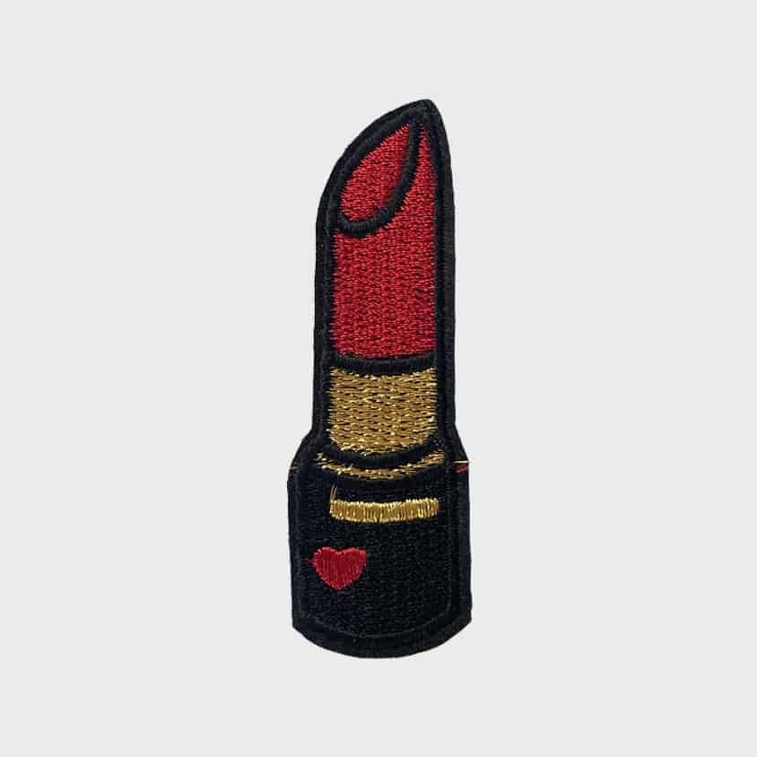 Lipstick iron-on patch