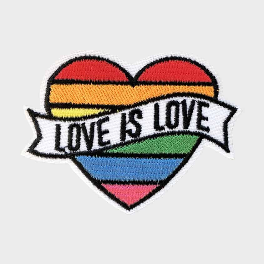 Love = Love iron-on patch