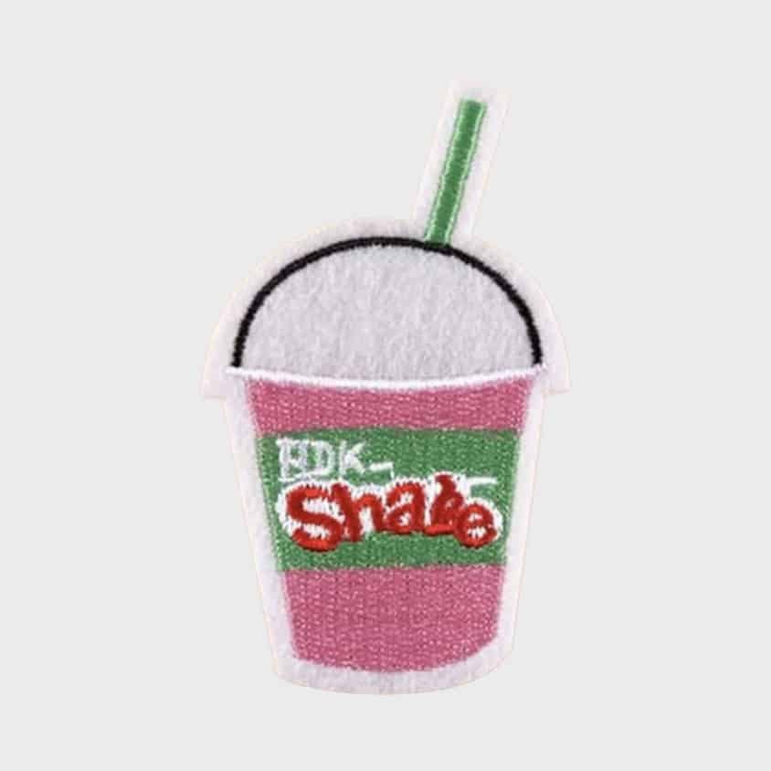 Milkshake iron-on patch