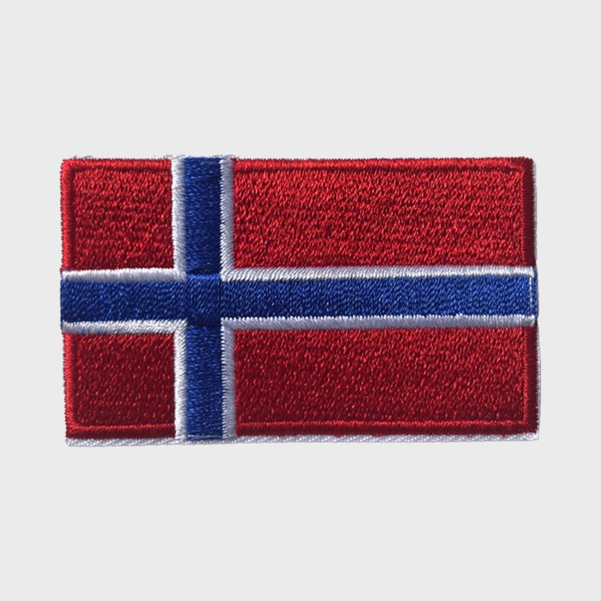 Norwegian Flag iron-on patch