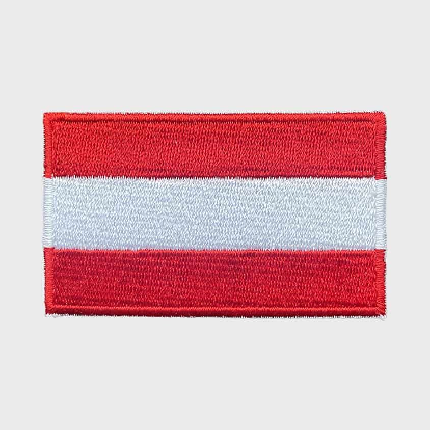Austrian Flag iron-on patch