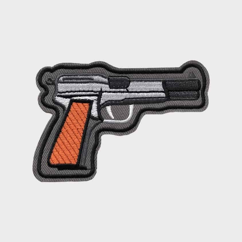 Pistol iron-on patch