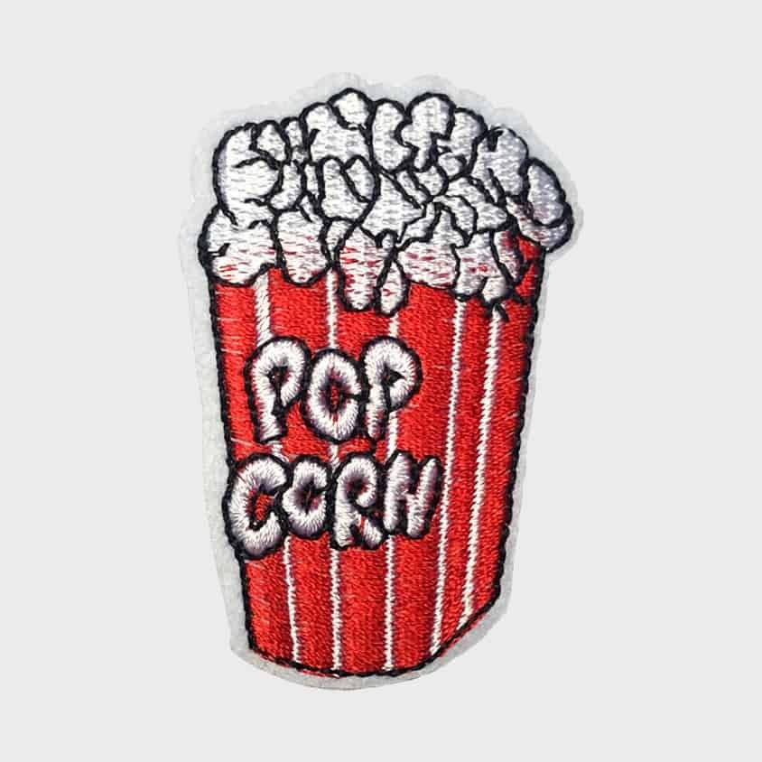 Popcorn iron-on patch