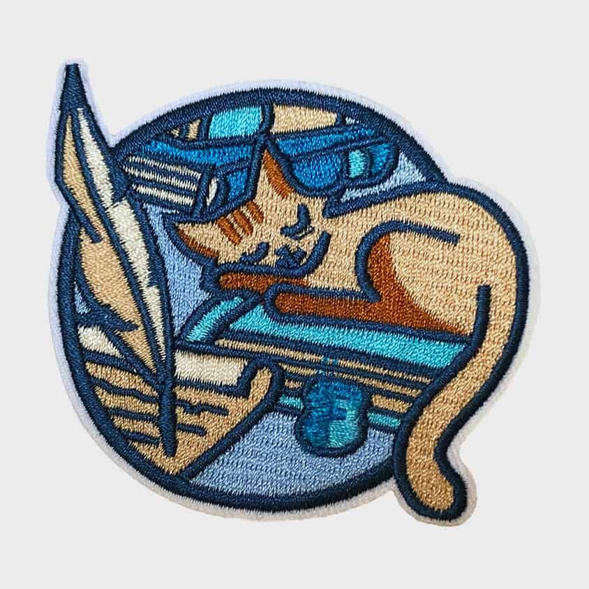 Sleeping Cat iron-on patch