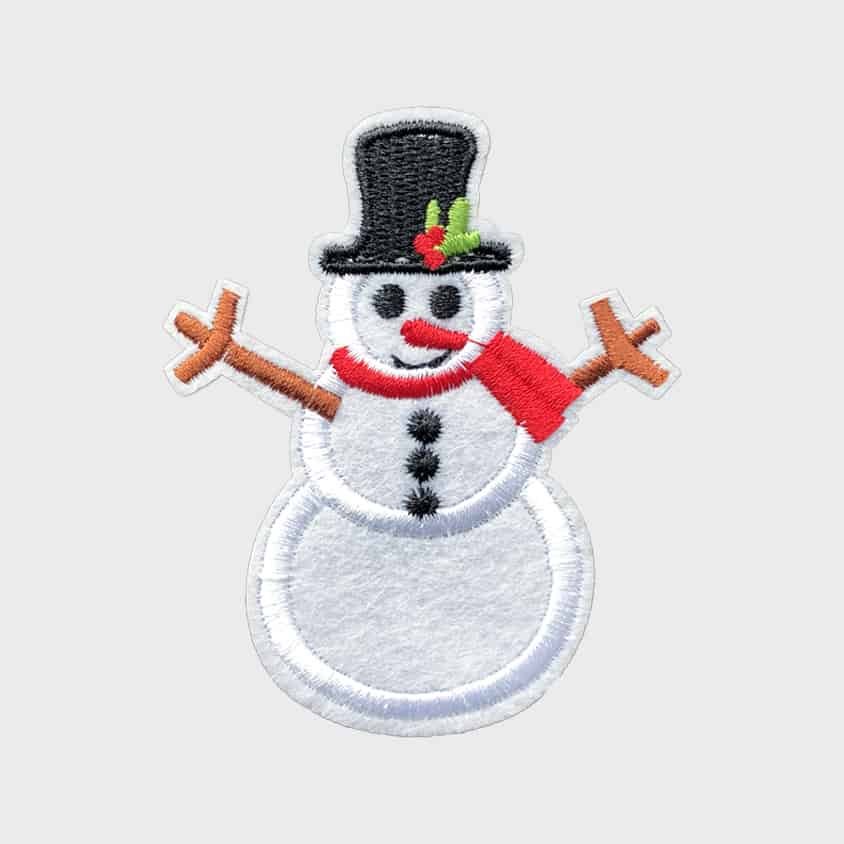 Snowman iron-on patch