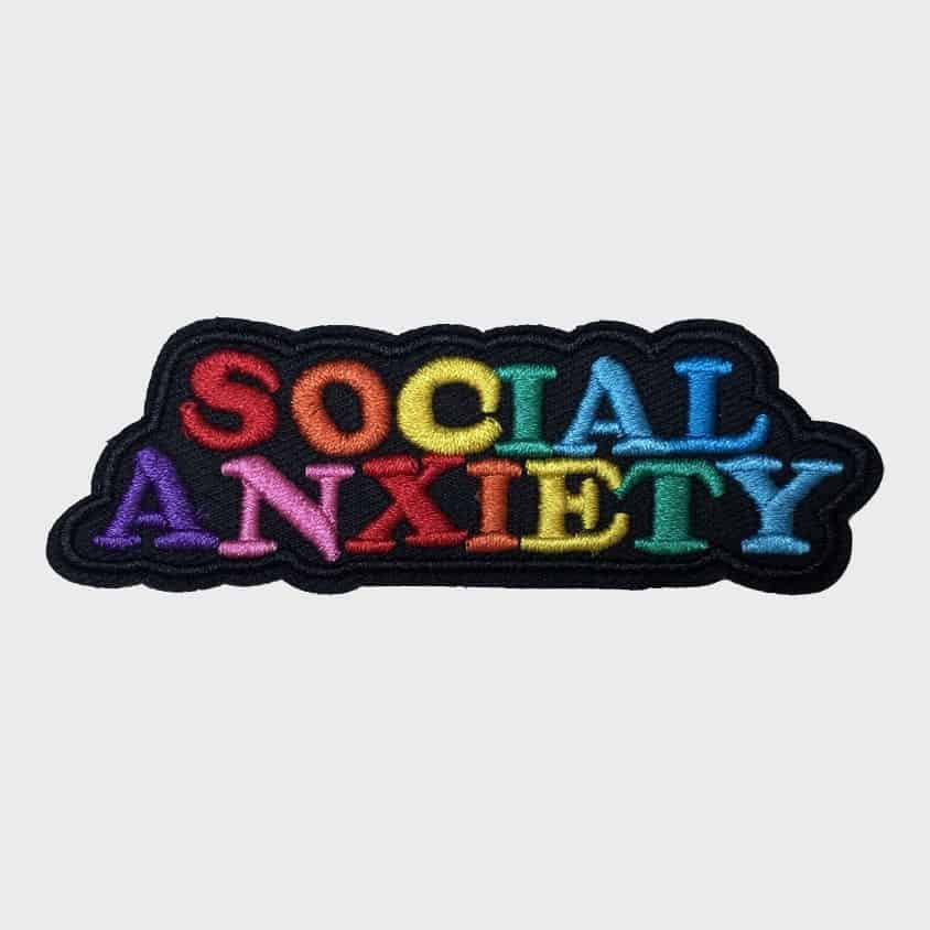 Social Anxiety iron-on patch