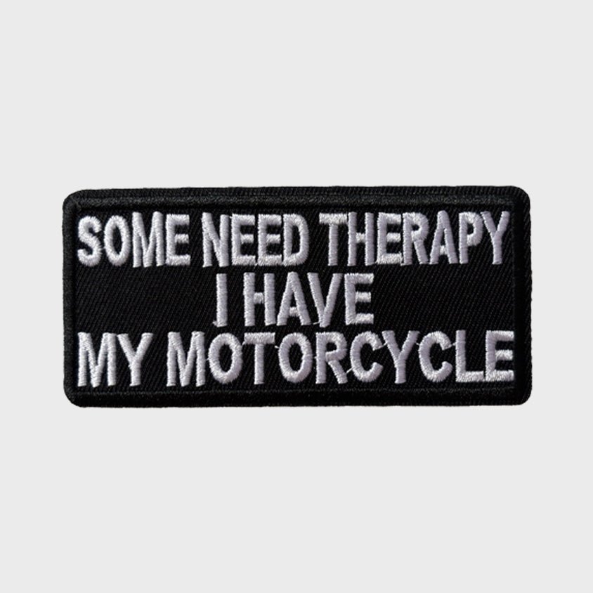 Therapy Motorcycle iron-on patch