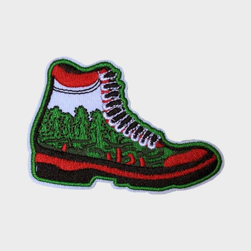 Hike Boots iron-on patch