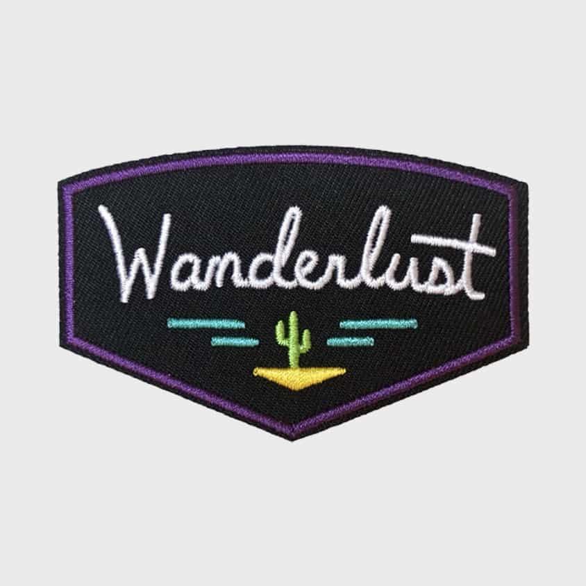 Wanderlust iron-on patch