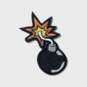 Cartoon bomb iron-on patch