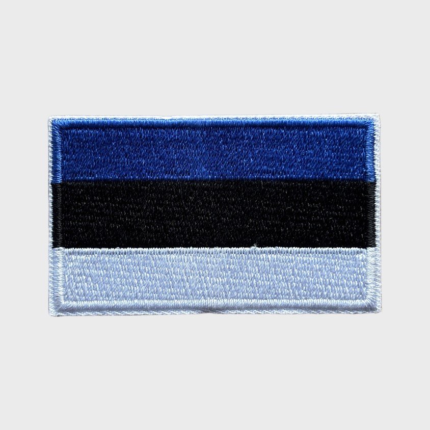 Estonian flag iron-on patch