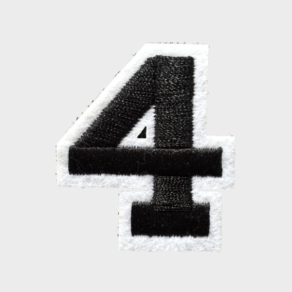 Number 4 iron-on patch