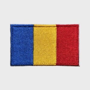 Romanian flag iron-on patch