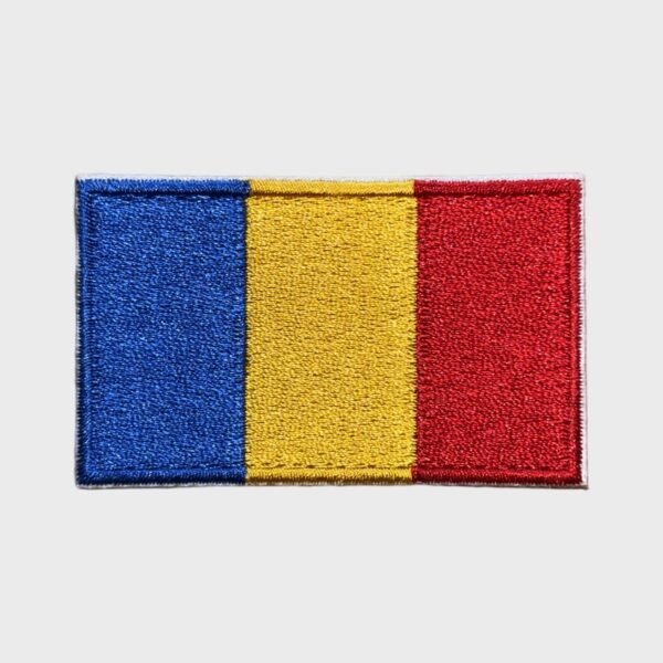 Romanian flag iron-on patch