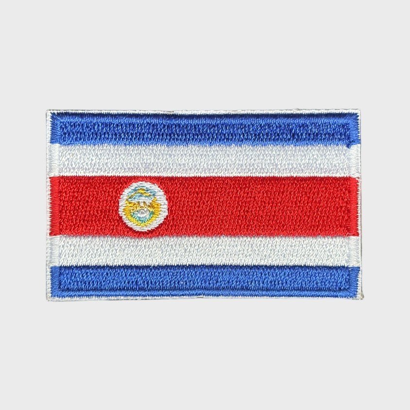 Costa Rican flag iron-on patch
